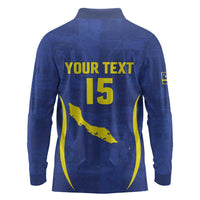 Custom Curacao Football 2026 Long Sleeve Polo Shirt Road to Glory