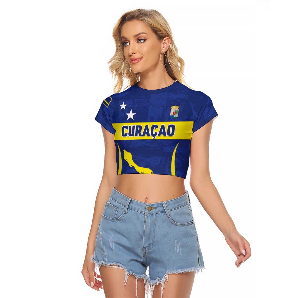 Custom Curacao Football 2026 Raglan Cropped T Shirt Road to Glory