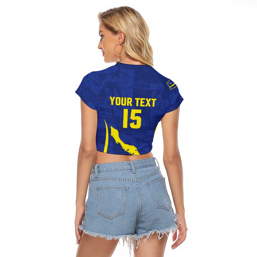Custom Curacao Football 2026 Raglan Cropped T Shirt Road to Glory