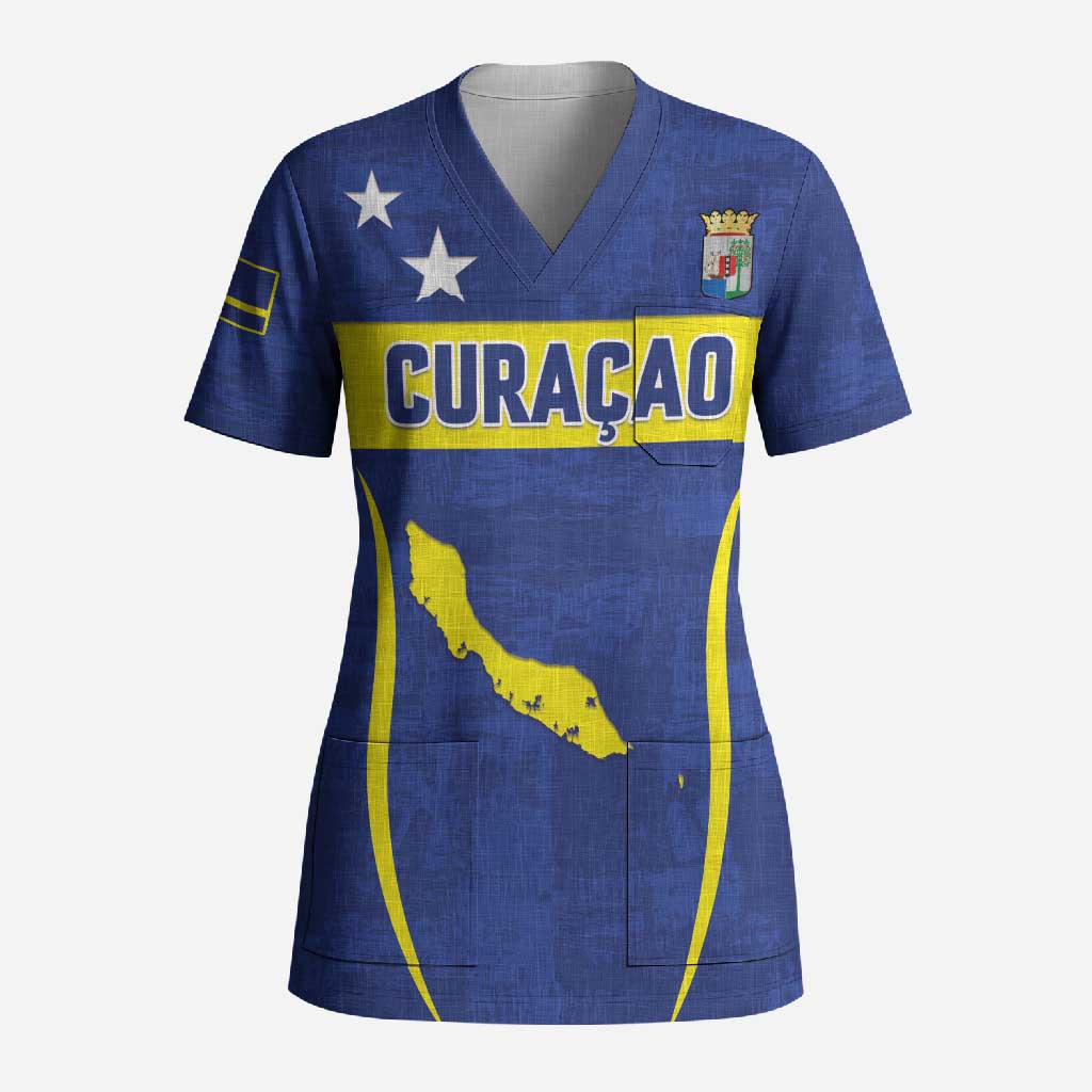 Custom Curacao Football 2026 Scrub Top Road to Glory