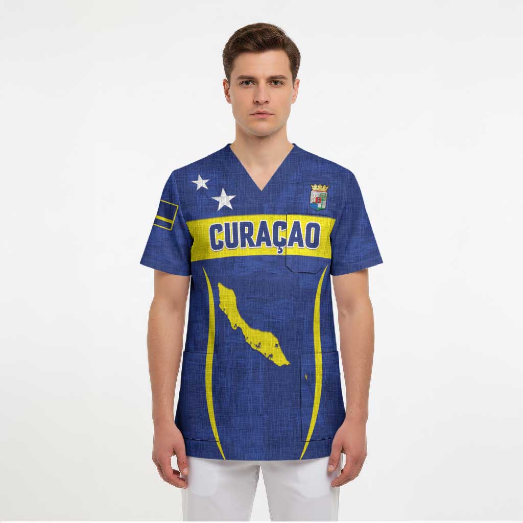 Custom Curacao Football 2026 Scrub Top Road to Glory