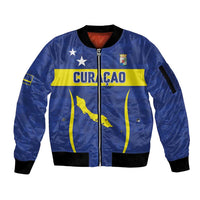Custom Curacao Football 2026 Sleeve Zip Bomber Jacket Road to Glory
