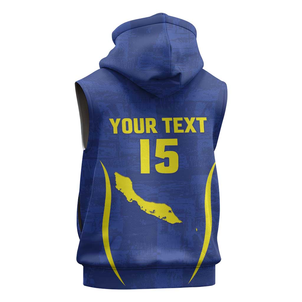 Custom Curacao Football 2026 Sleeveless Zip Hoodie Road to Glory