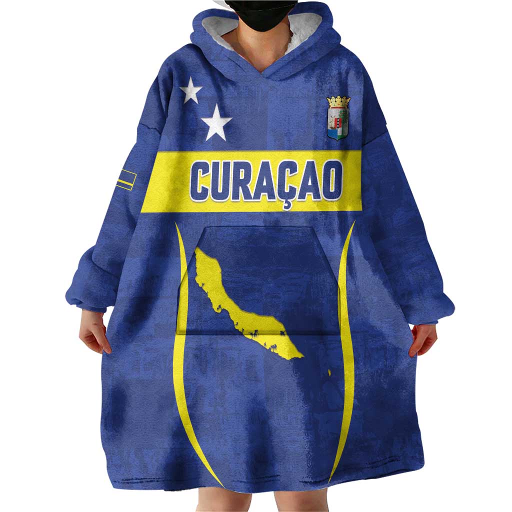 Custom Curacao Football 2026 Wearable Blanket Hoodie Road to Glory