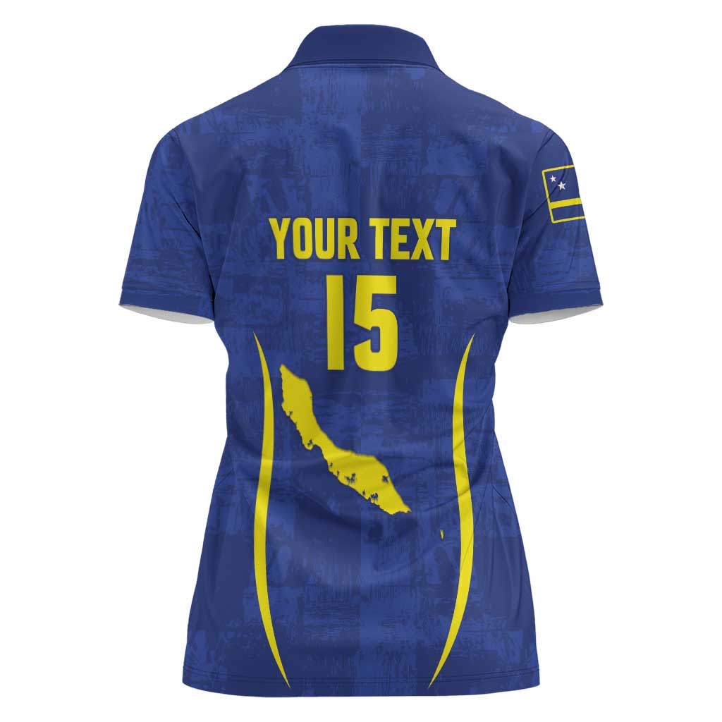 Custom Curacao Football 2026 Women Polo Shirt Road to Glory