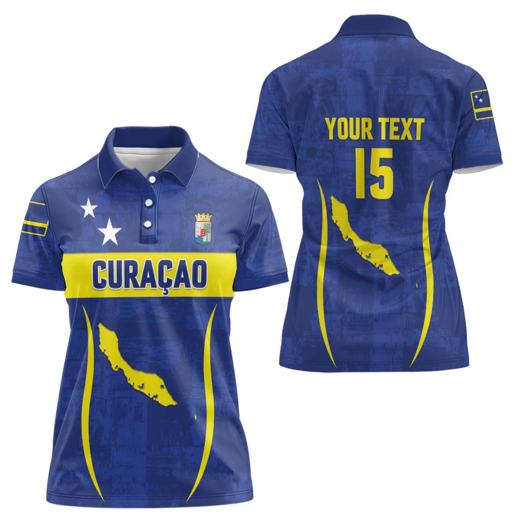 Custom Curacao Football 2026 Women Polo Shirt Road to Glory