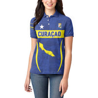 Custom Curacao Football 2026 Women Polo Shirt Road to Glory