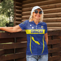 Custom Curacao Football 2026 Women Polo Shirt Road to Glory
