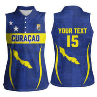 Custom Curacao Football 2026 Women Sleeveless Polo Shirt Road to Glory