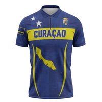 Custom Curacao Football 2026 Zipper Polo Shirt Road to Glory