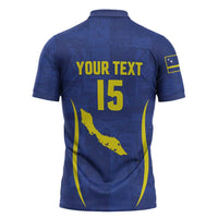 Custom Curacao Football 2026 Zipper Polo Shirt Road to Glory