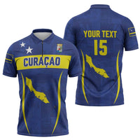 Custom Curacao Football 2026 Zipper Polo Shirt Road to Glory