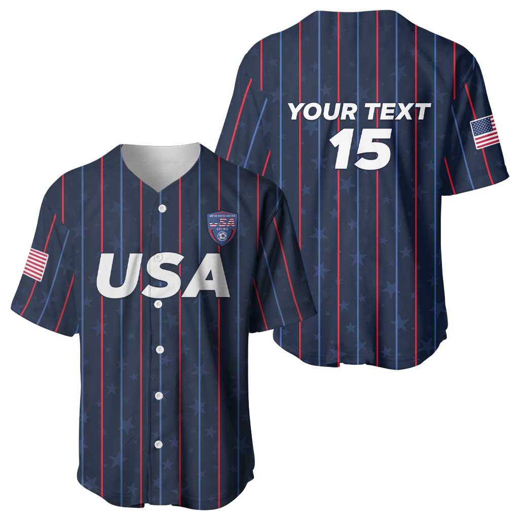 Custom USA Soccer 2026 Baseball Jersey Stars and Stripes Take the Field