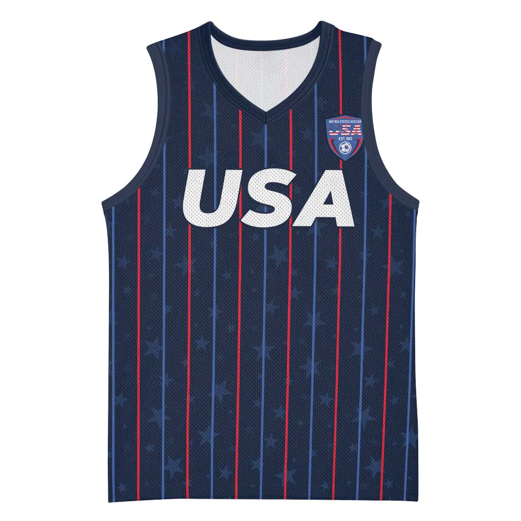 Custom USA Soccer 2026 Basketball Jersey Stars and Stripes Take the Field