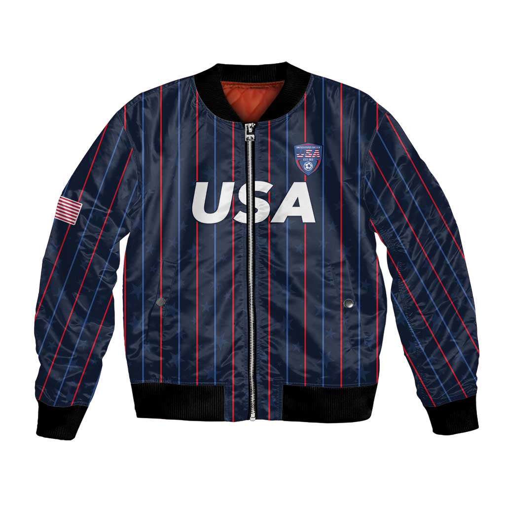 Custom USA Soccer 2026 Bomber Jacket Stars and Stripes Take the Field