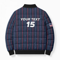 Custom USA Soccer 2026 Bomber Puffer Jacket Stars and Stripes Take the Field
