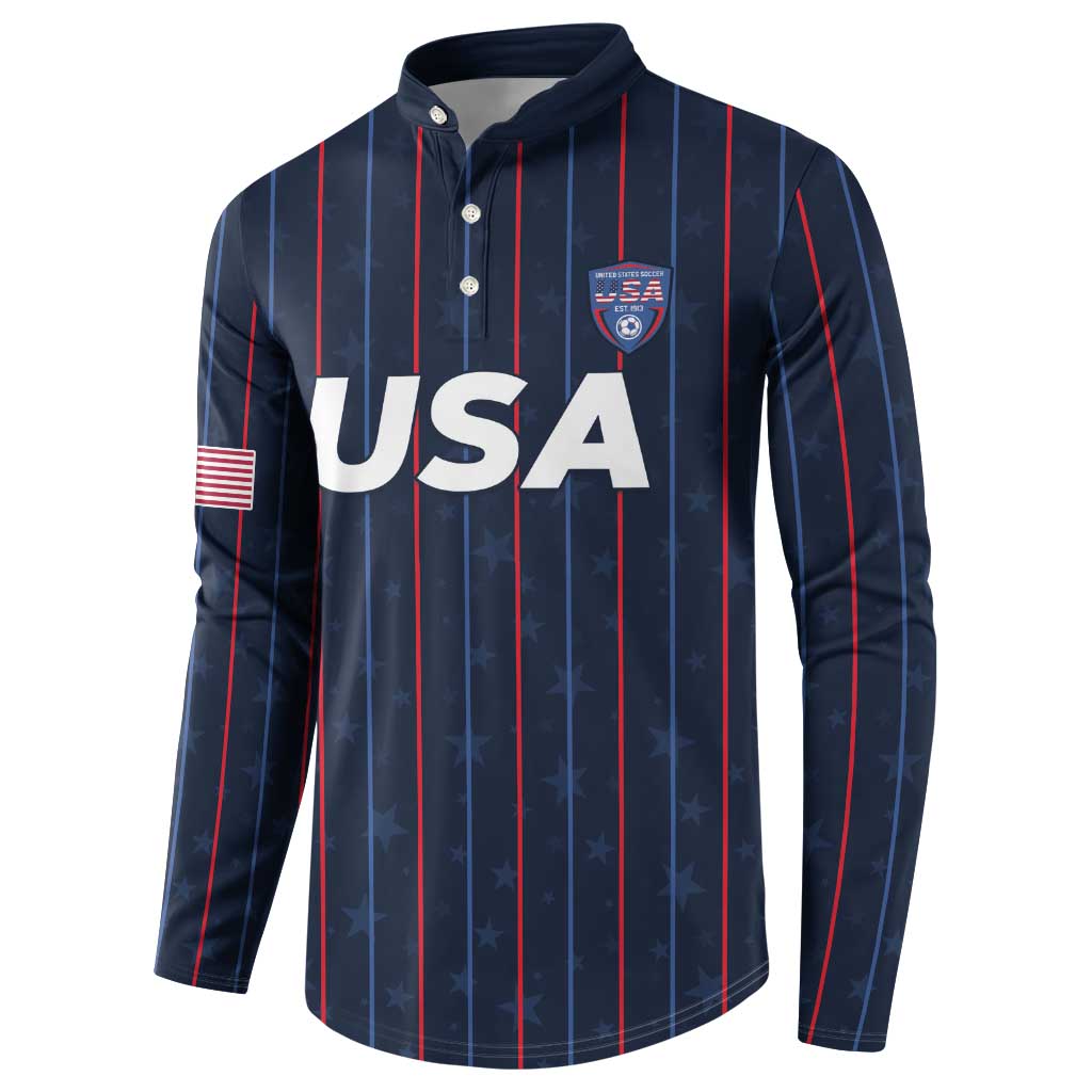 Custom USA Soccer 2026 Button Sweatshirt Stars and Stripes Take the Field