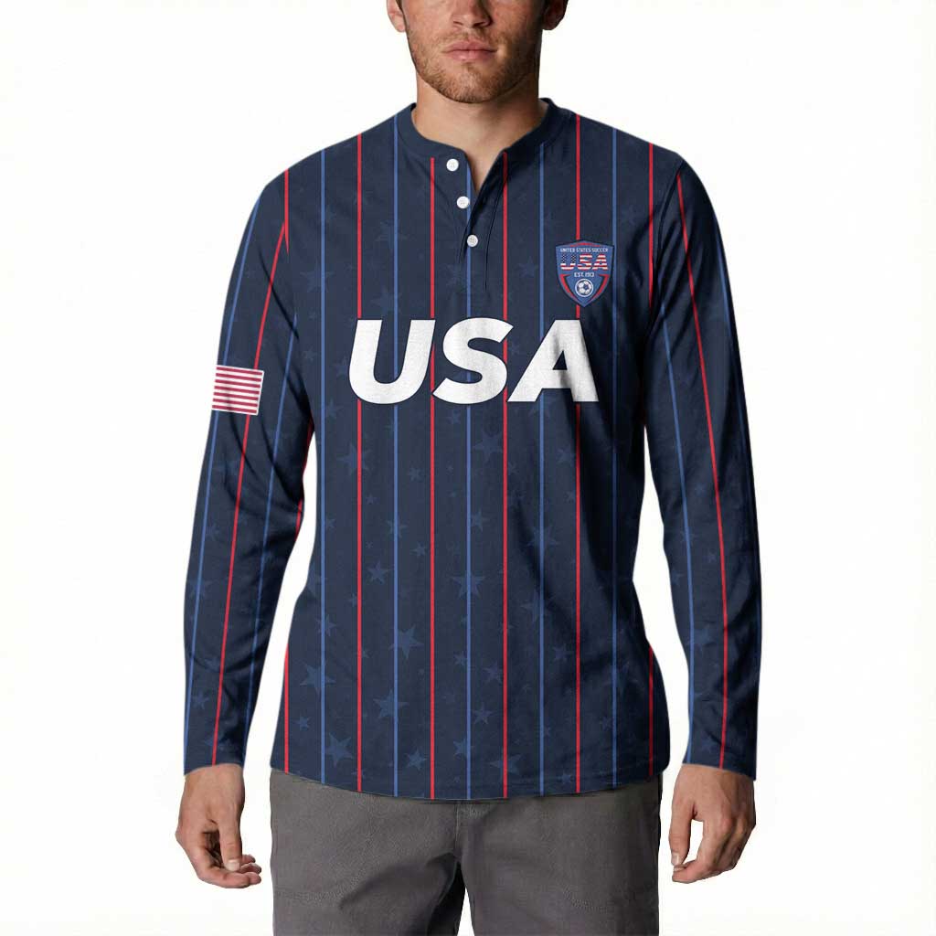 Custom USA Soccer 2026 Button Sweatshirt Stars and Stripes Take the Field