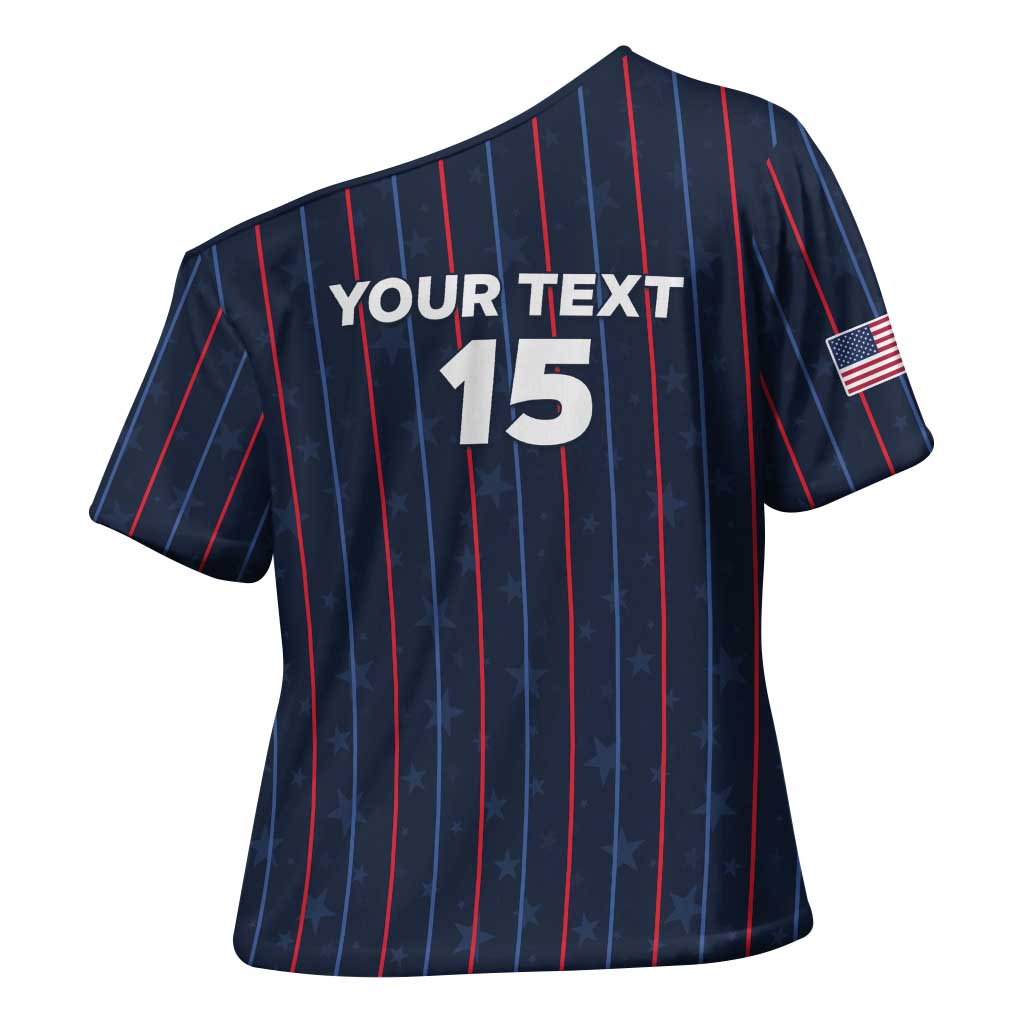 Custom USA Soccer 2026 Cross Shoulder Shirt Stars and Stripes Take the Field