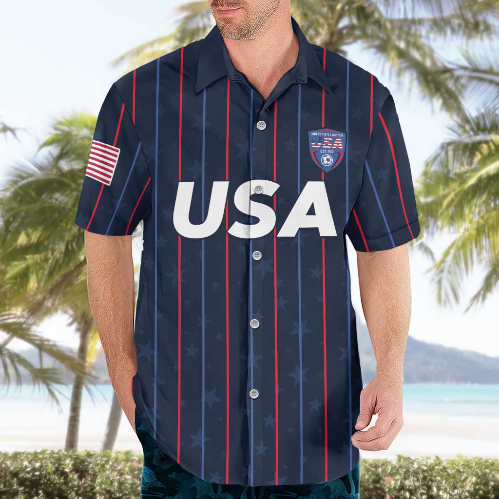 Custom USA Soccer 2026 Hawaiian Shirt Stars and Stripes Take the Field