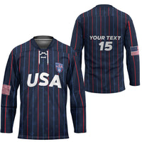 Custom USA Soccer 2026 Hockey Jersey Stars and Stripes Take the Field
