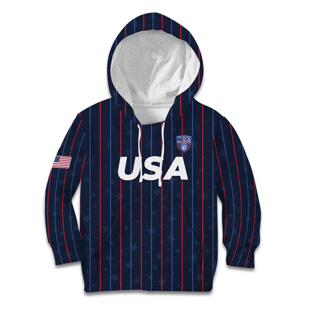 Custom USA Soccer 2026 Kid Hoodie Stars and Stripes Take the Field