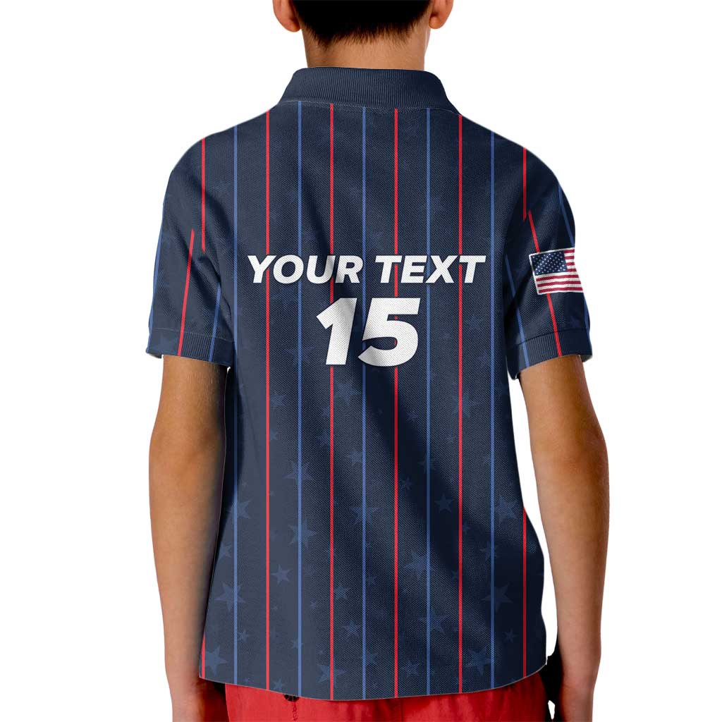 Custom USA Soccer 2026 Kid Polo Shirt Stars and Stripes Take the Field