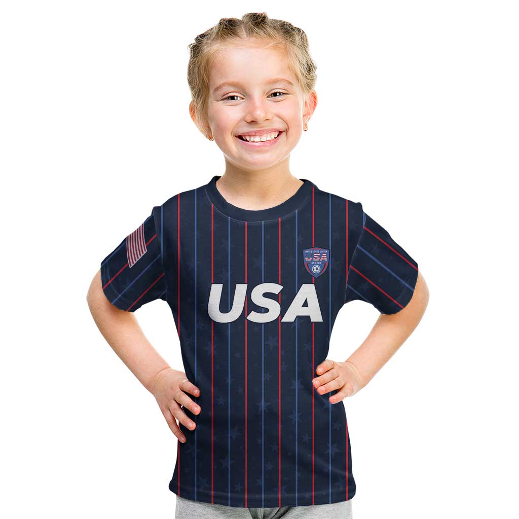 Custom USA Soccer 2026 Kid T Shirt Stars and Stripes Take the Field