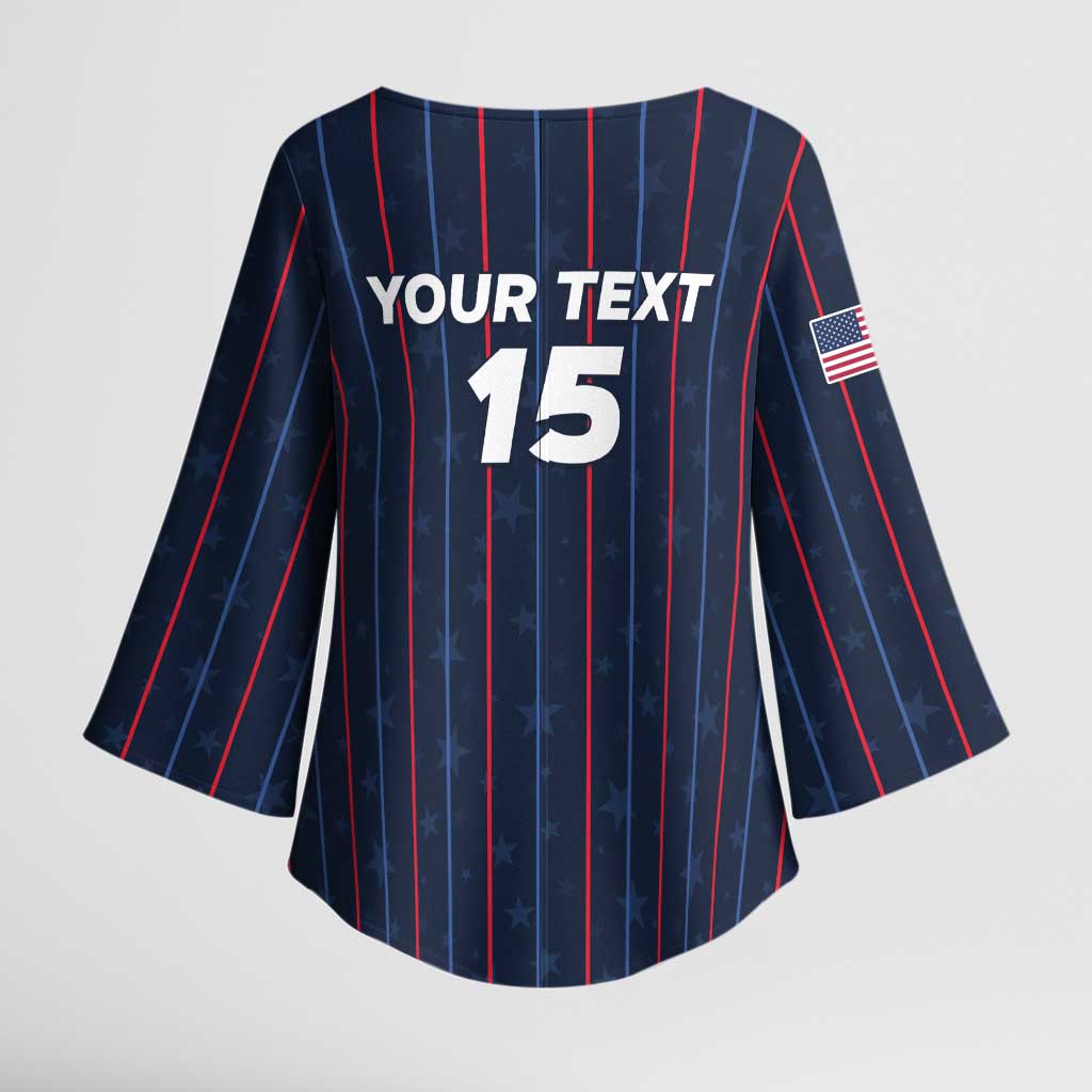 Custom USA Soccer 2026 Kimono Sleeve Blouse Stars and Stripes Take the Field