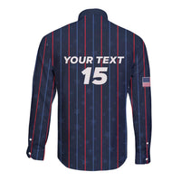 Custom USA Soccer 2026 Long Sleeve Button Shirt Stars and Stripes Take the Field