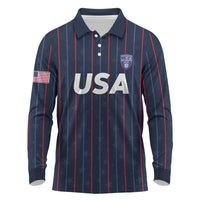 Custom USA Soccer 2026 Long Sleeve Polo Shirt Stars and Stripes Take the Field