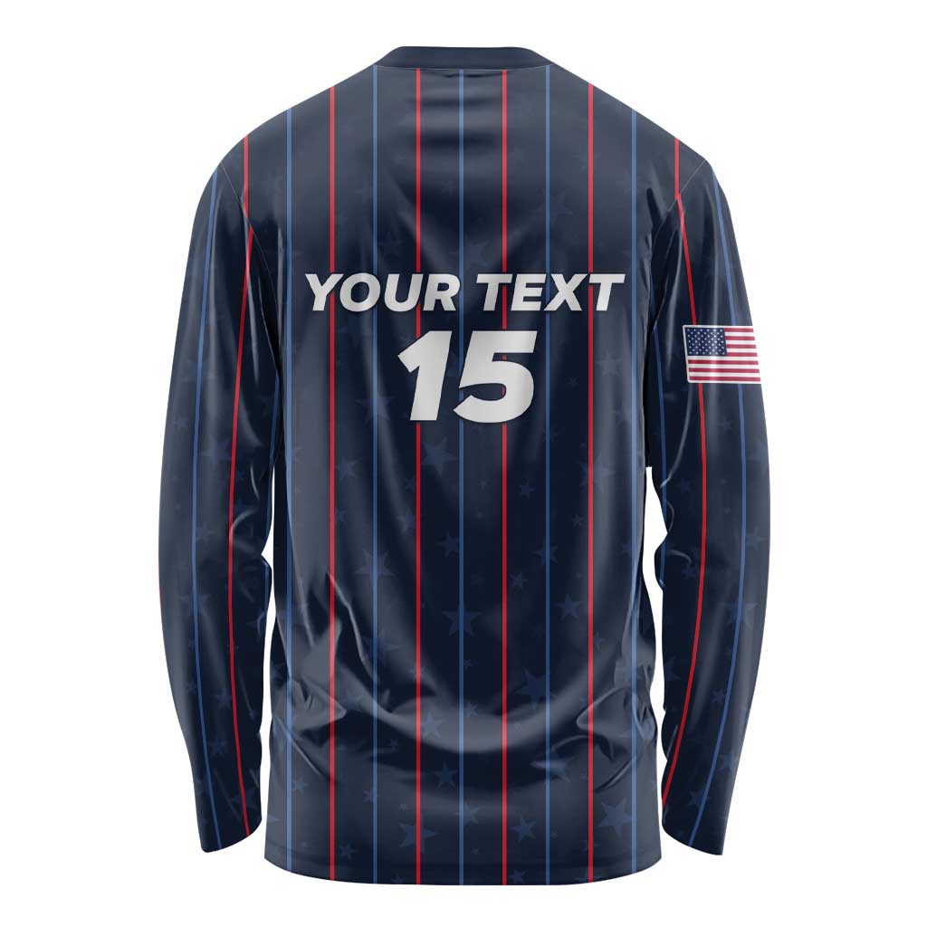 Custom USA Soccer 2026 Long Sleeve Shirt Stars and Stripes Take the Field