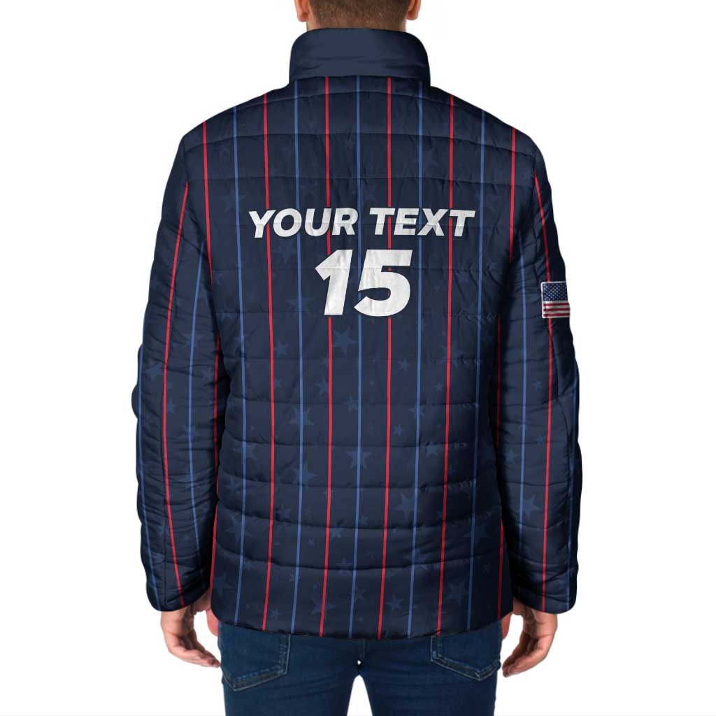 Custom USA Soccer 2026 Padded Jacket Stars and Stripes Take the Field