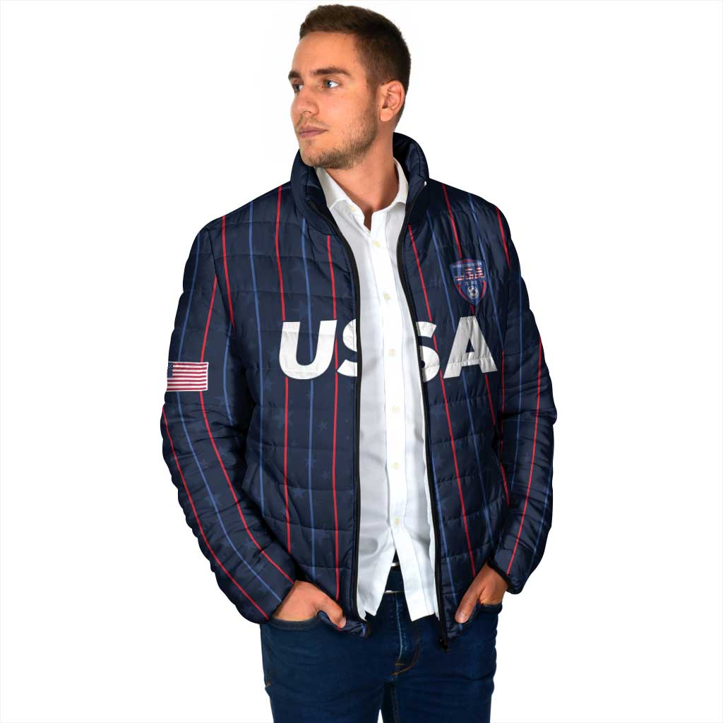 Custom USA Soccer 2026 Padded Jacket Stars and Stripes Take the Field