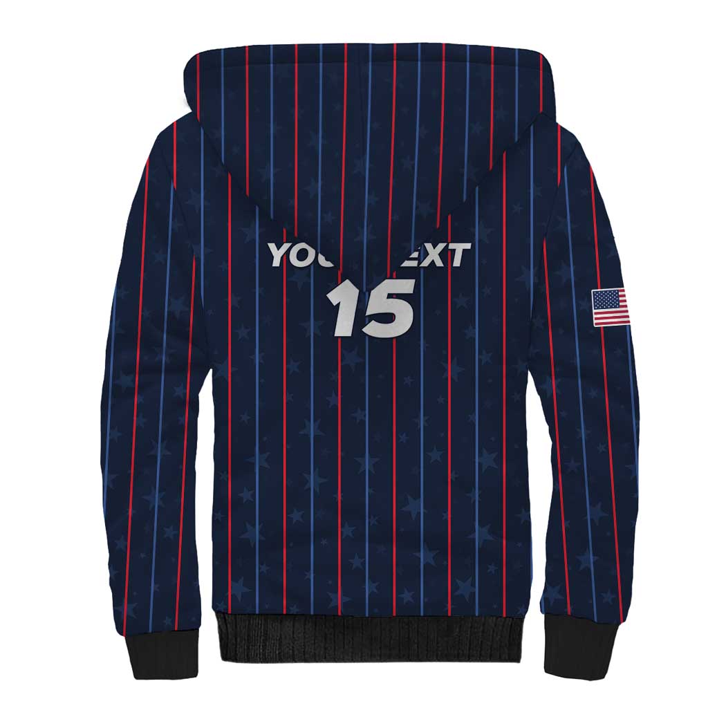 Custom USA Soccer 2026 Sherpa Hoodie Stars and Stripes Take the Field
