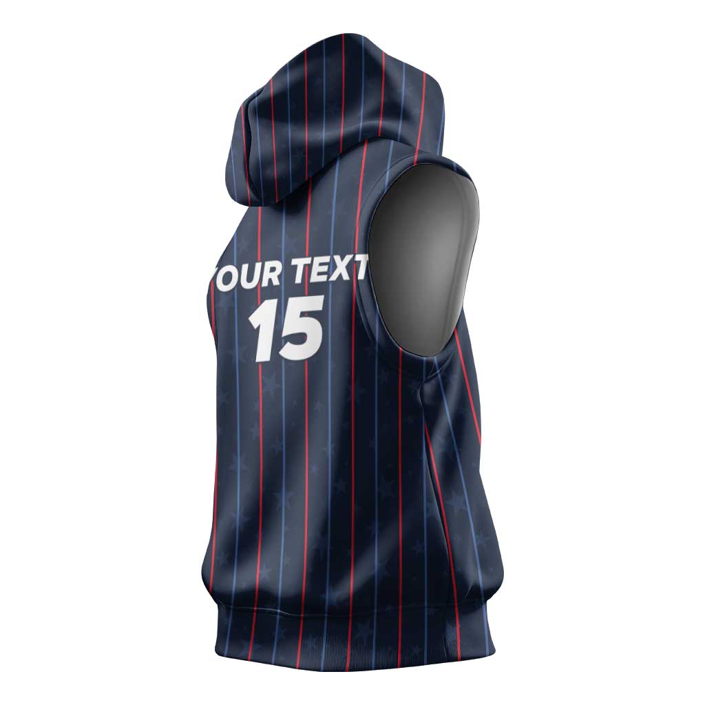 Custom USA Soccer 2026 Sleeveless Hoodie Stars and Stripes Take the Field