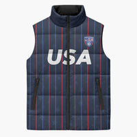 Custom USA Soccer 2026 Sleeveless Puffer Jacket Stars and Stripes Take the Field