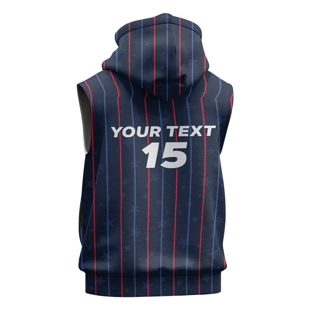 Custom USA Soccer 2026 Sleeveless Zip Hoodie Stars and Stripes Take the Field