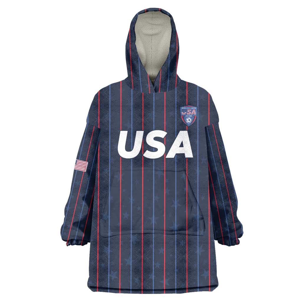 Custom USA Soccer 2026 Wearable Blanket Hoodie Stars and Stripes Take the Field