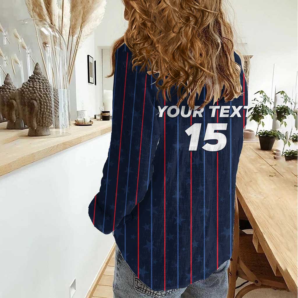 Custom USA Soccer 2026 Women Casual Shirt Stars and Stripes Take the Field