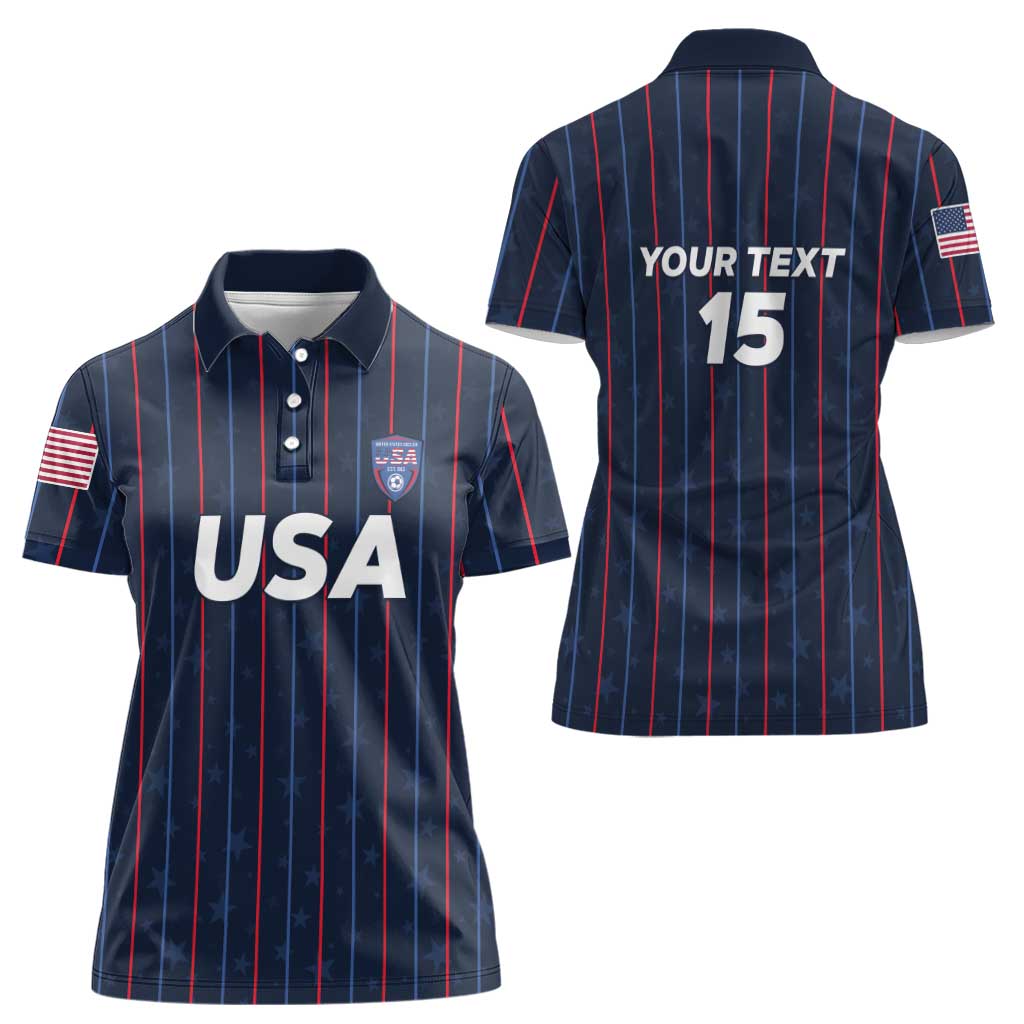 Custom USA Soccer 2026 Women Polo Shirt Stars and Stripes Take the Field