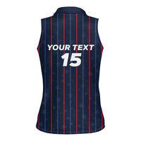 Custom USA Soccer 2026 Women Sleeveless Polo Shirt Stars and Stripes Take the Field