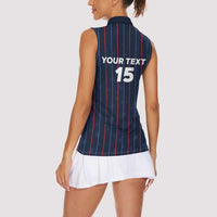 Custom USA Soccer 2026 Women Sleeveless Polo Shirt Stars and Stripes Take the Field