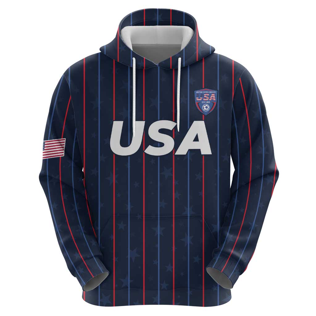 Custom USA Soccer 2026 Zip Hoodie Stars and Stripes Take the Field