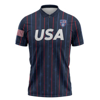 Custom USA Soccer 2026 Zipper Polo Shirt Stars and Stripes Take the Field