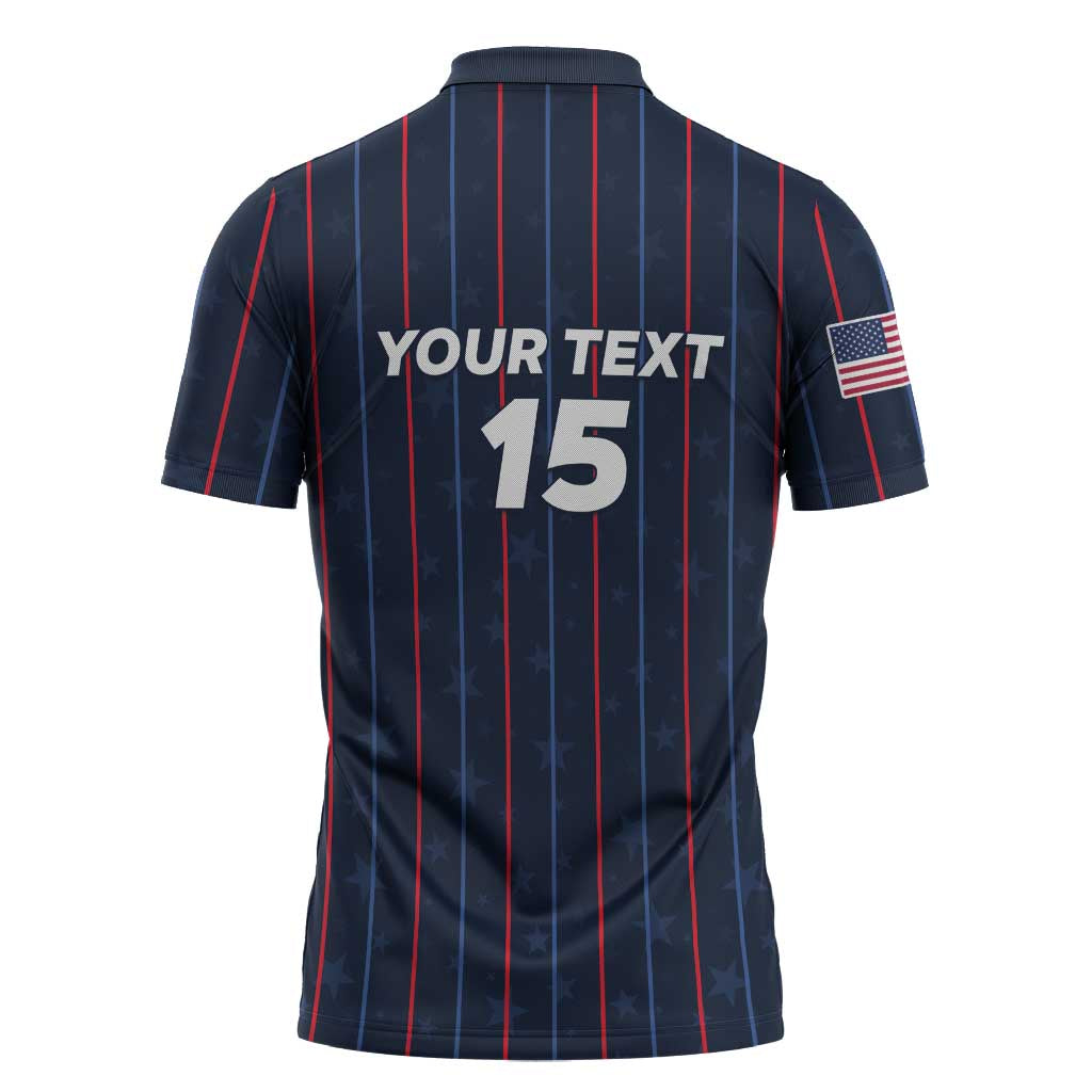 Custom USA Soccer 2026 Zipper Polo Shirt Stars and Stripes Take the Field