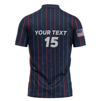 Custom USA Soccer 2026 Zipper Polo Shirt Stars and Stripes Take the Field