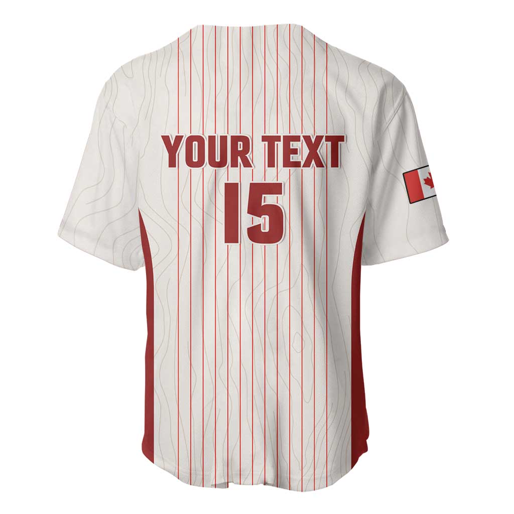 Custom Canada Soccer 2026 Baseball Jersey True North Takes the Pitch - White