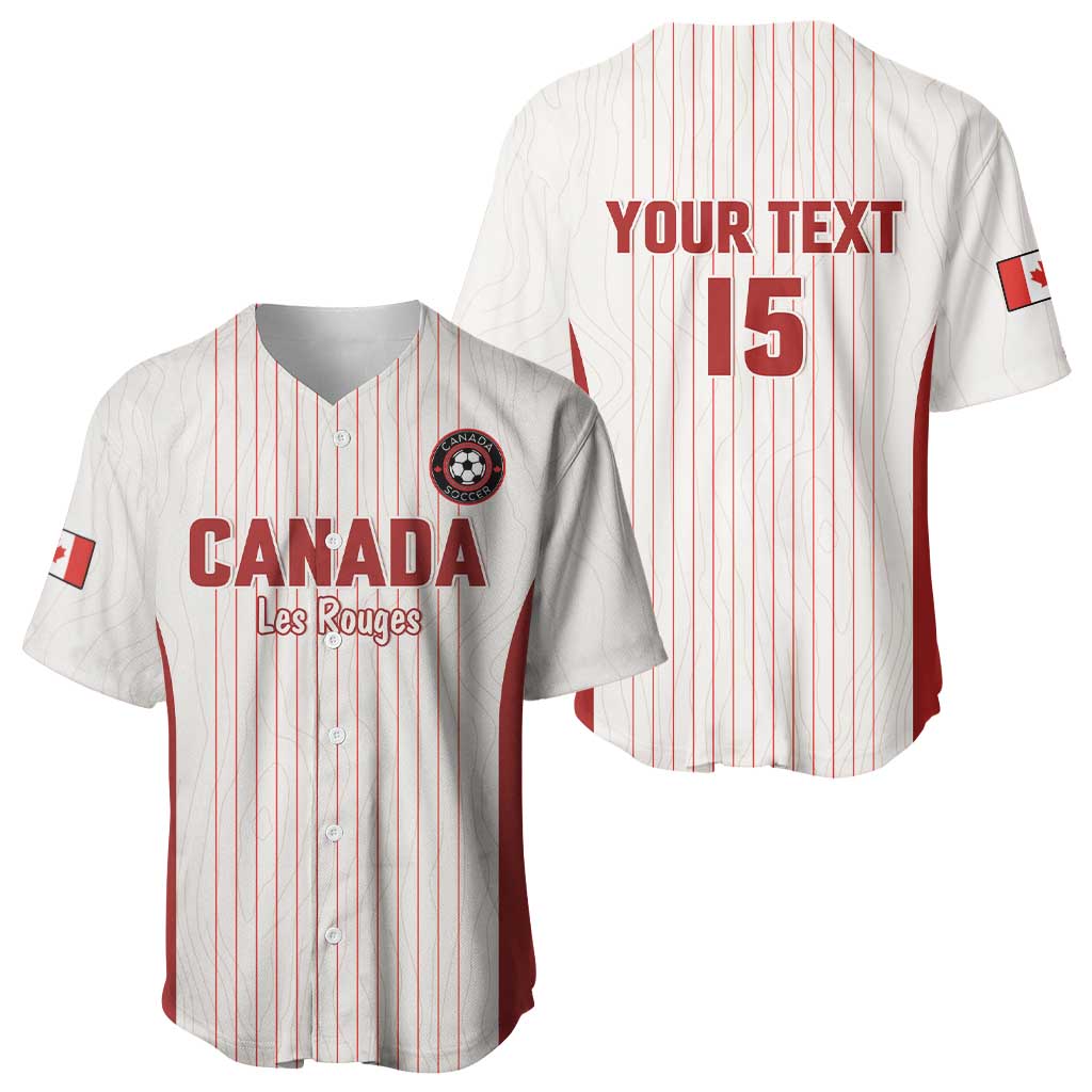 Custom Canada Soccer 2026 Baseball Jersey True North Takes the Pitch - White