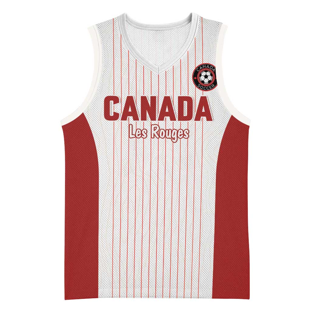 Custom Canada Soccer 2026 Basketball Jersey True North Takes the Pitch - White